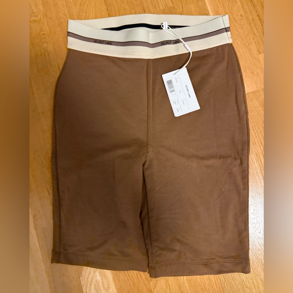 Hellmut Lang Brown Knit Bike Shorts